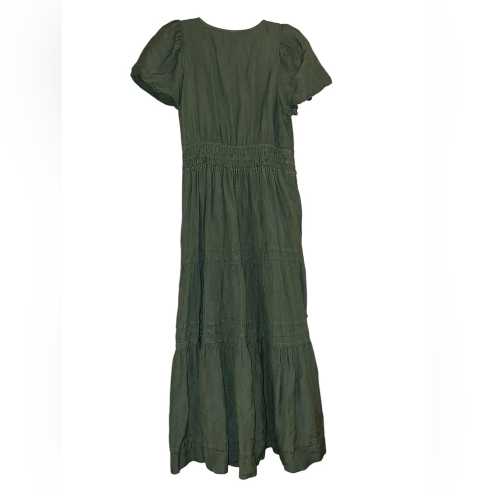Anthropologie Somerset Linen Blend Maxi Dress in Sea Foam Green Size Medium - Picture 5 of 7